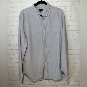 J.Crew size XL blue & white striped button down